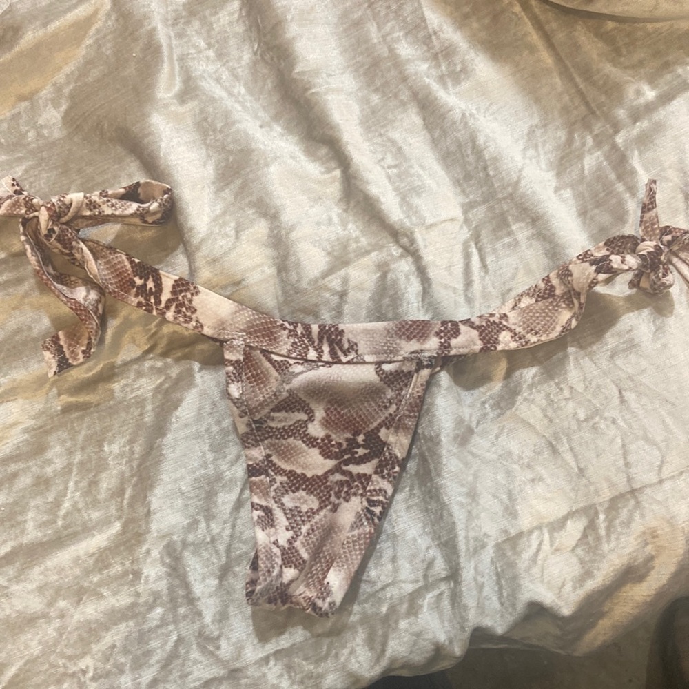 Snakeskin Brazilian bikini bottoms
